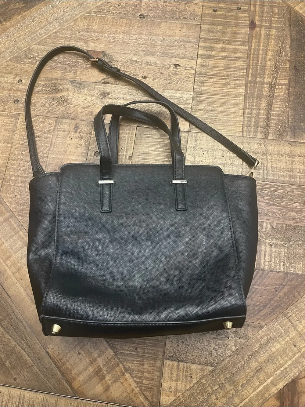 Kate Spade New York Black Cedar Street Hayden Saffiano Leather Satchel Bag
